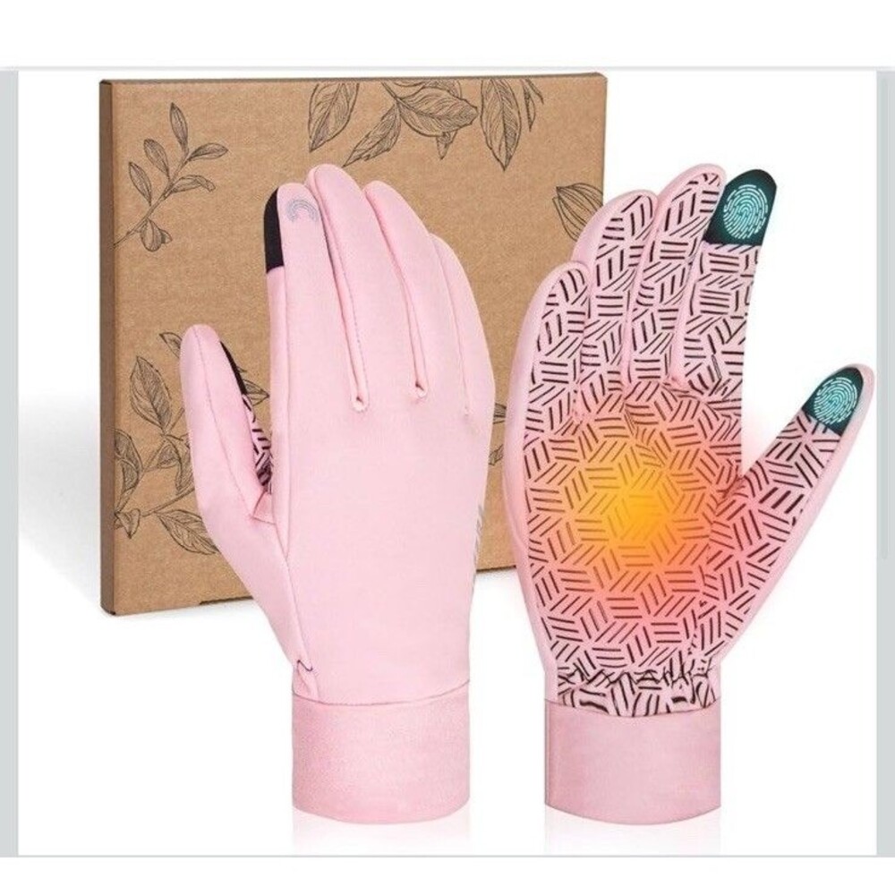 Winter Touchscreen Gloves Windproof Waterproof Ski Thermal Gloves Women Pink Lg
